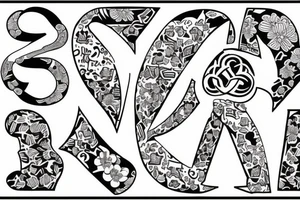 Family Tattoo with the initials A, A, C tattoo idea