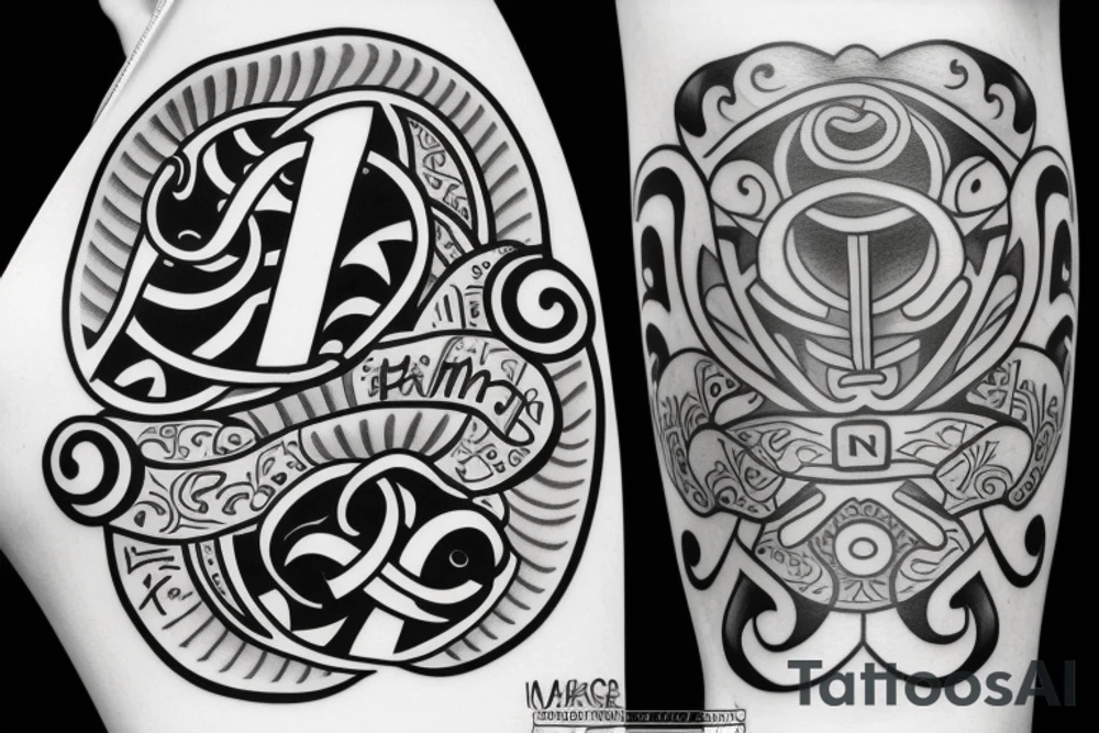 Family Tattoo with the initials A, A, C tattoo idea