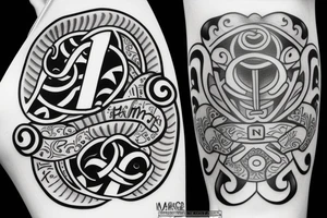Family Tattoo with the initials A, A, C tattoo idea