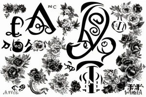Family Tattoo with the initials A, A, C tattoo idea