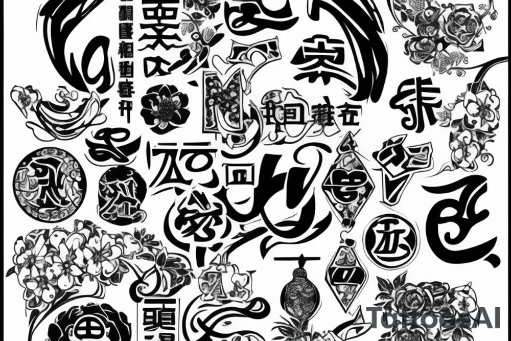Family Tattoo with the initials A, A, C tattoo idea