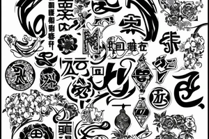 Family Tattoo with the initials A, A, C tattoo idea