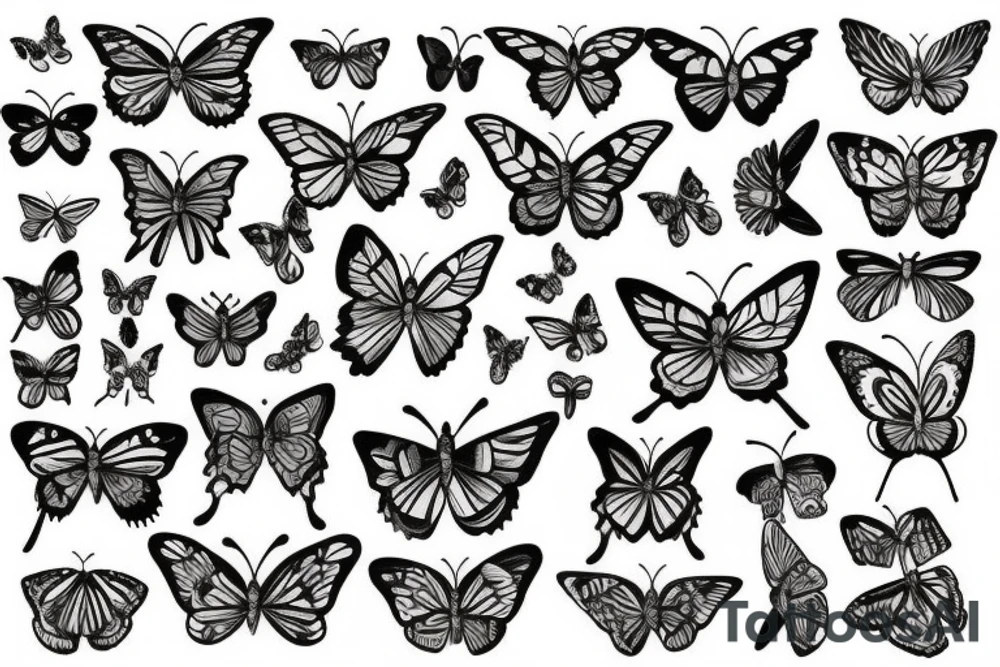 Butterfly plus tiger, a mix of both tattoo idea