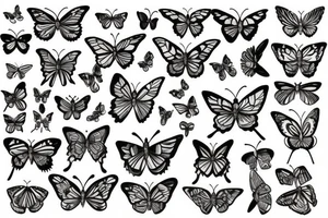 Butterfly plus tiger, a mix of both tattoo idea