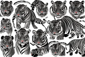 Buffalo plus tiger, a mix of both tattoo idea