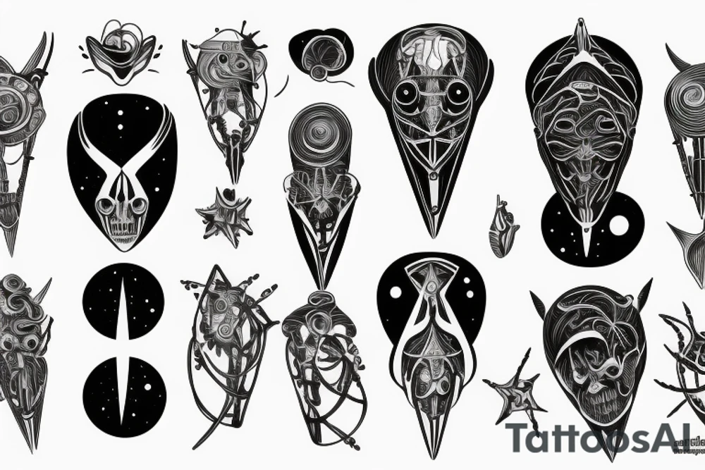 Universe minimalist tattoo idea