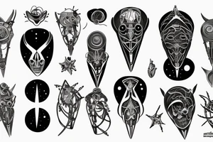Universe minimalist tattoo idea