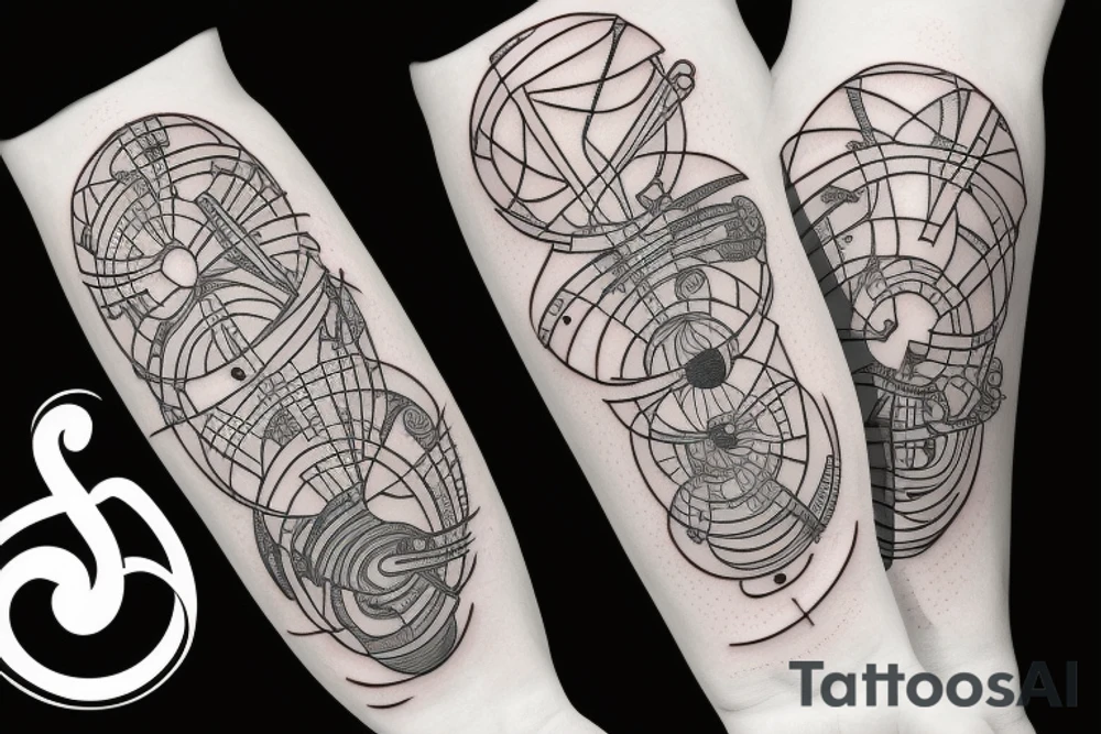 Universe minimalist tattoo idea