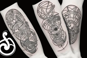 Universe minimalist tattoo idea