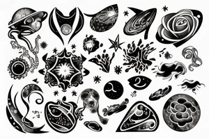 Universe and evolution tattoo idea