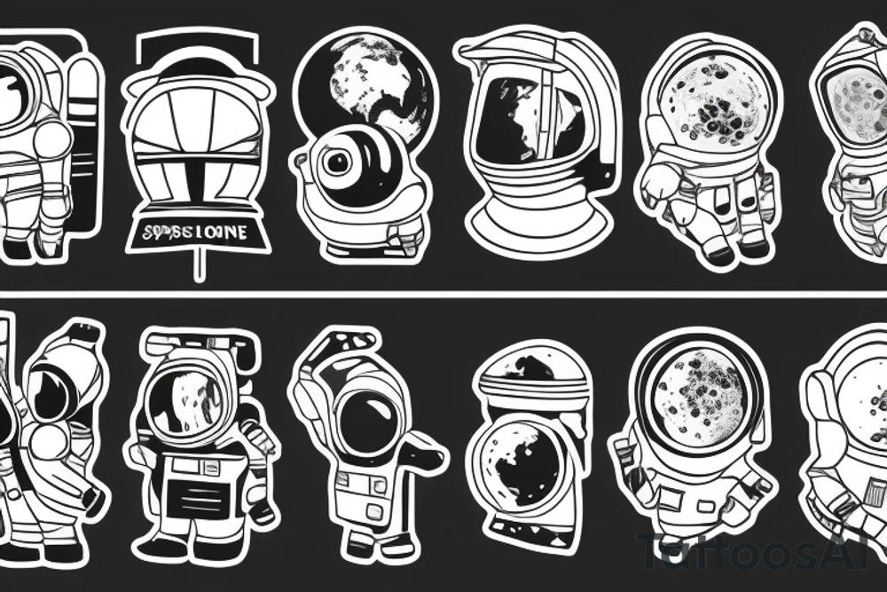 Space exploration tattoo idea