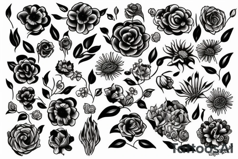 Flowers tattoo idea