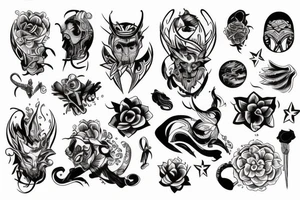 fighter with calmness tattoo idea