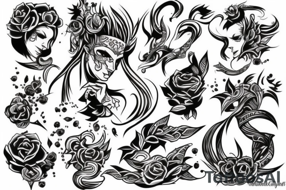 fighter with calmness tattoo idea