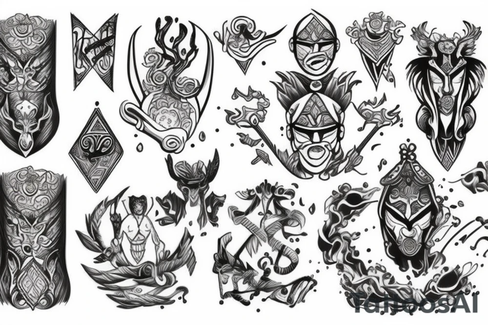 A calm warrior tattoo idea