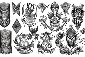 A calm warrior tattoo idea
