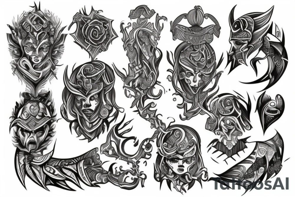 A calm warrior tattoo idea