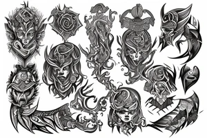 A calm warrior tattoo idea