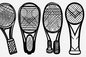 Tennis racket and ball tattoo idea
