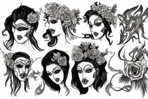 hades, persephone and cerberus tattoo idea