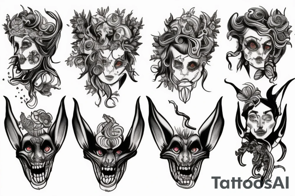 hades, persephone and cerberus tattoo idea