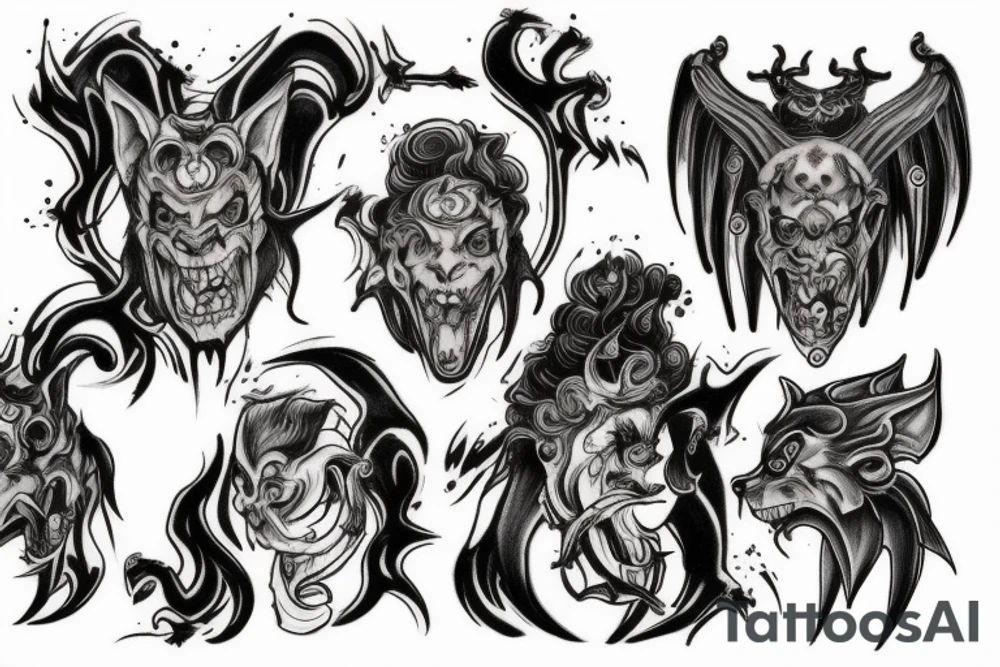 hades and cerberus tattoo idea