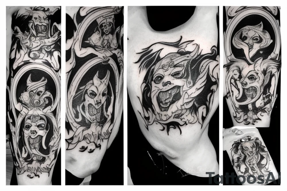 hades and cerberus tattoo idea