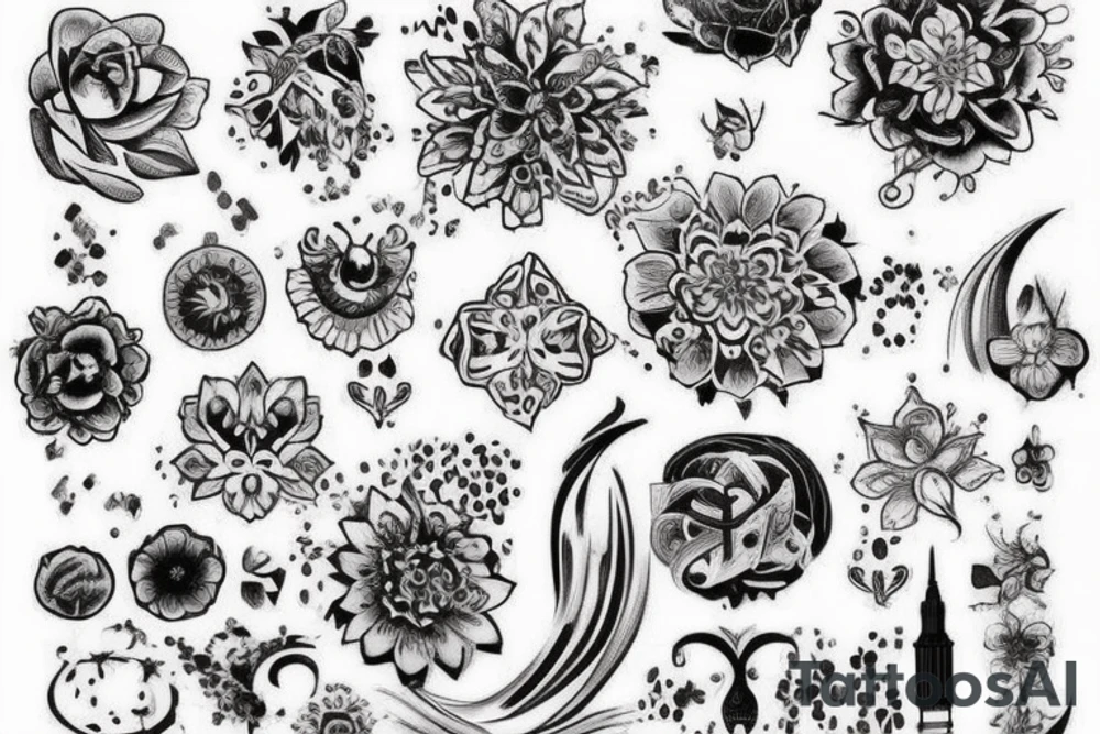 Антенна внутри окружности. За окружностью летят птицы tattoo idea