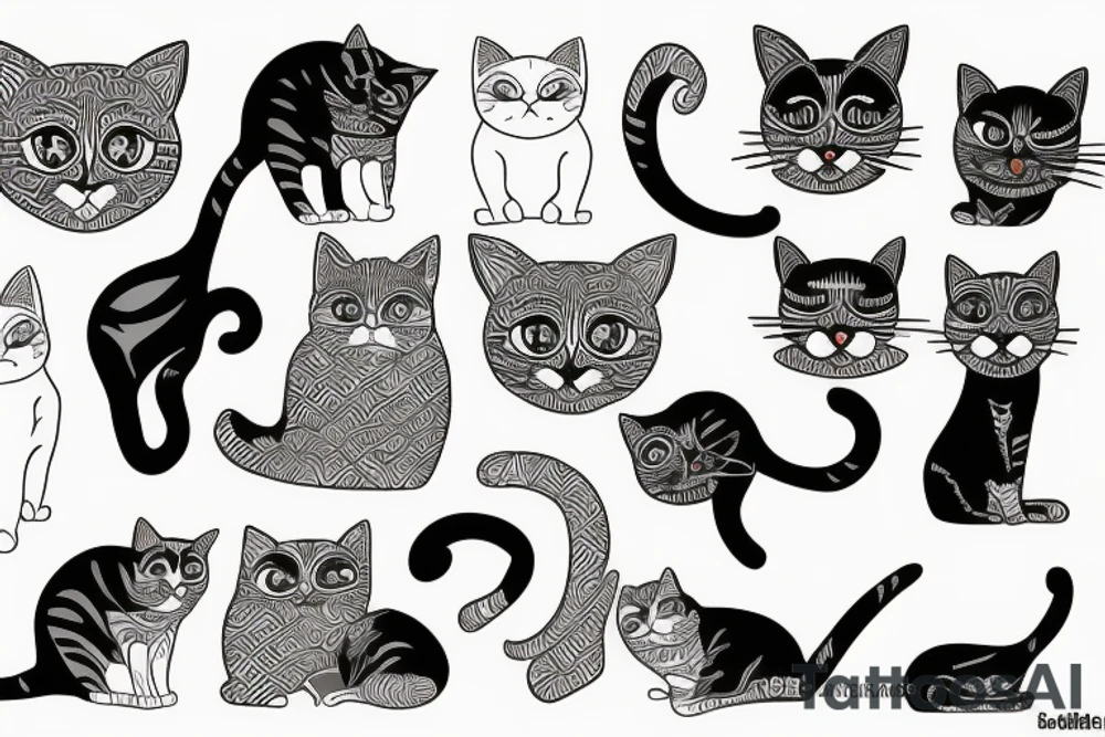 Cat in Tajikistan tattoo idea