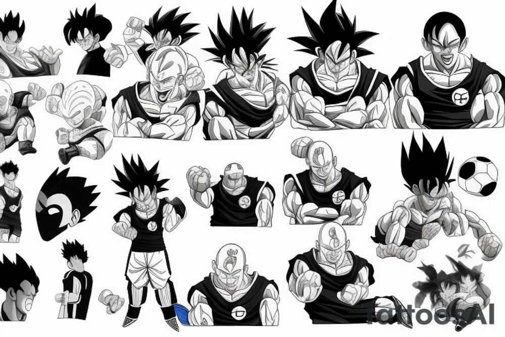Soccer, Rap, Dragon Ball, Nintendo tattoo idea