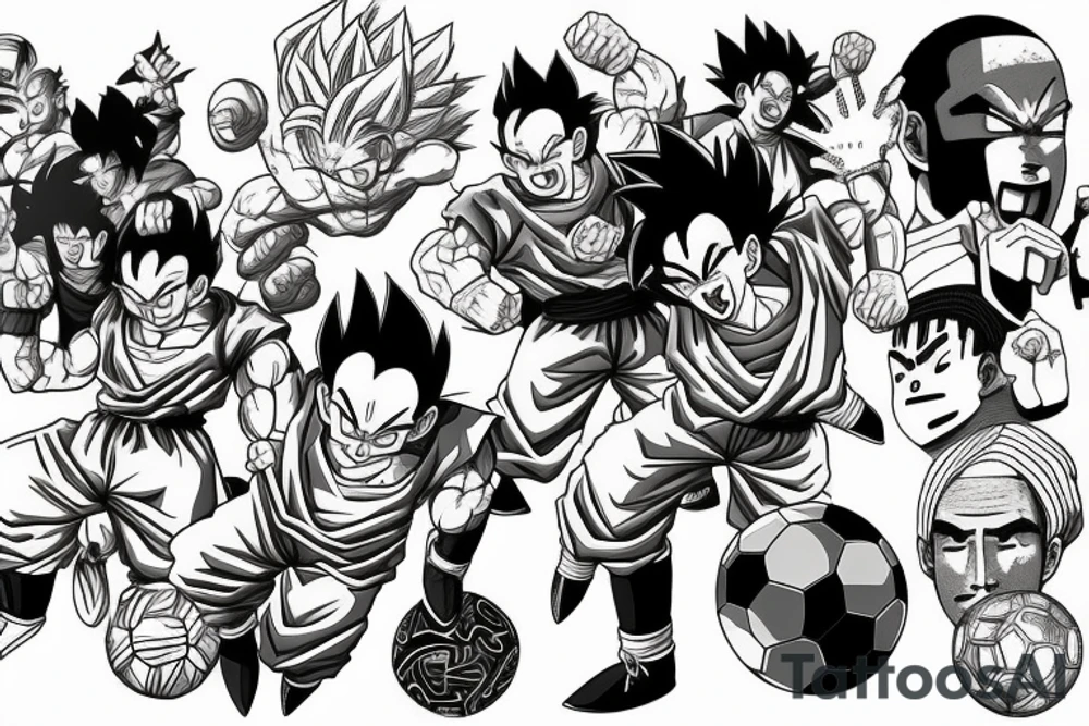 Soccer, Rap, Dragon Ball, Nintendo tattoo idea