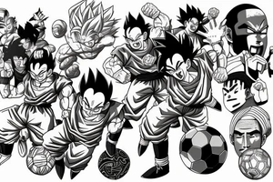 Soccer, Rap, Dragon Ball, Nintendo tattoo idea