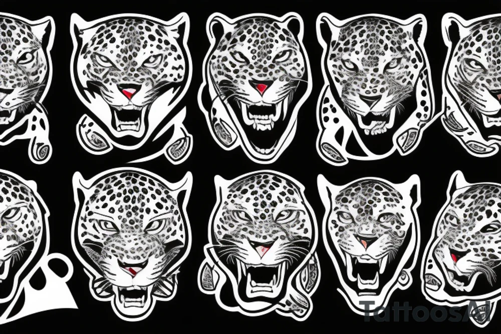 American Traditional Panther styled Jaguar tattoo idea American Traditional Panther styled Jaguar tattoo idea
