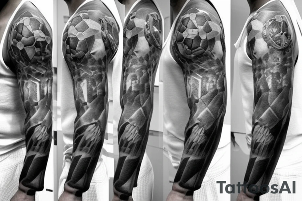 Arm Sleeve: soccer (Ronaldinho, Ronaldo, Zidane, Messi, Cristiano Ronaldo), Rap (Eminem Tonedeff),  Nintendo tattoo idea