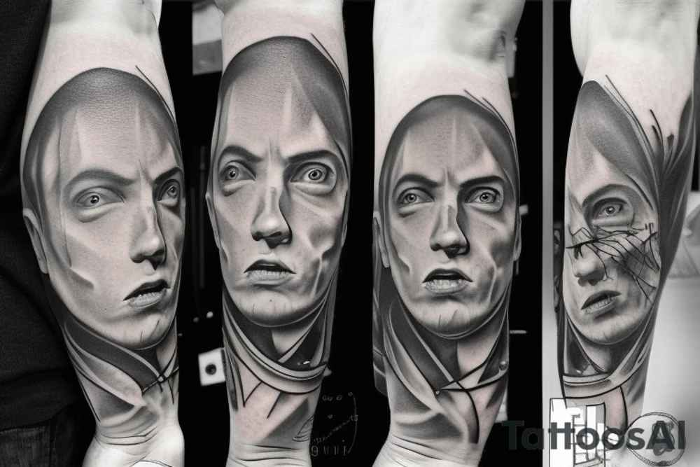 Eminem, Tonedeff tattoo idea