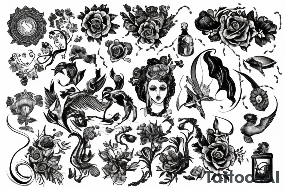 восьмиконечная звезда tattoo idea