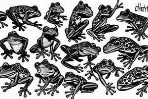 Chaotic neutral fighting frog tattoo idea