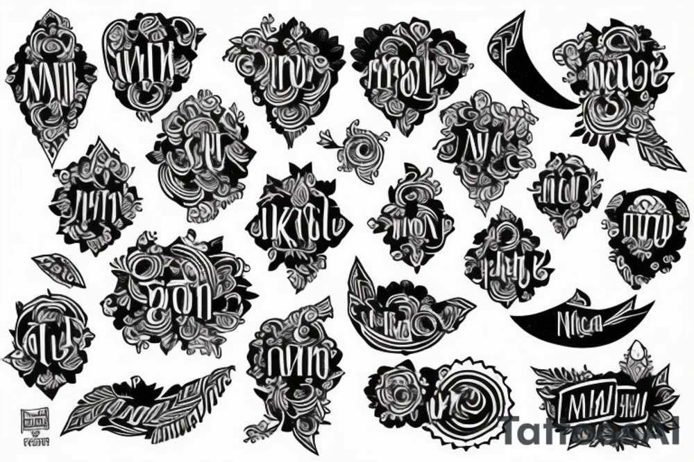Tattoo on names Nikhil And meghana tattoo idea