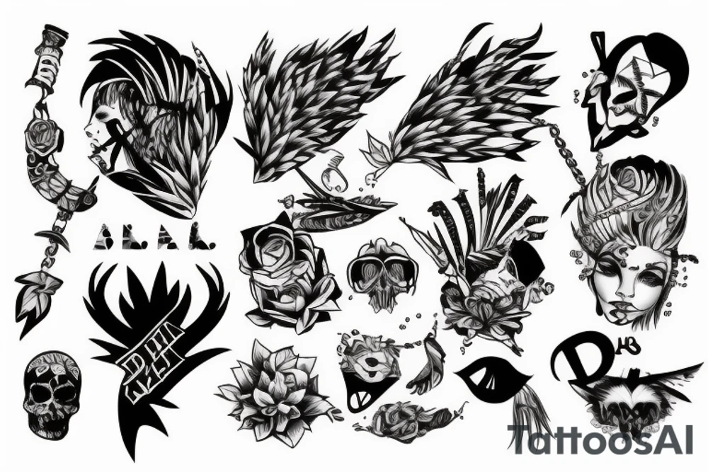 wild punk tattoo idea