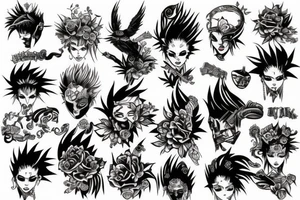 wild punk tattoo idea