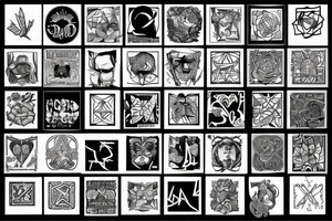 many squares tattoo idea