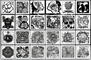 many squares tattoo idea