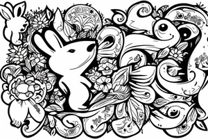 dancing bunny tattoo idea