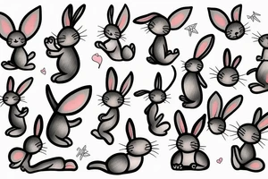 dancing bunny tattoo idea
