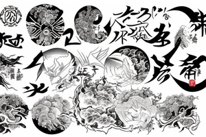 Rising sun in Japan tattoo idea