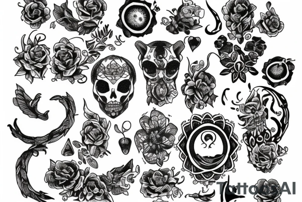 доспехи рукав ч/б tattoo idea