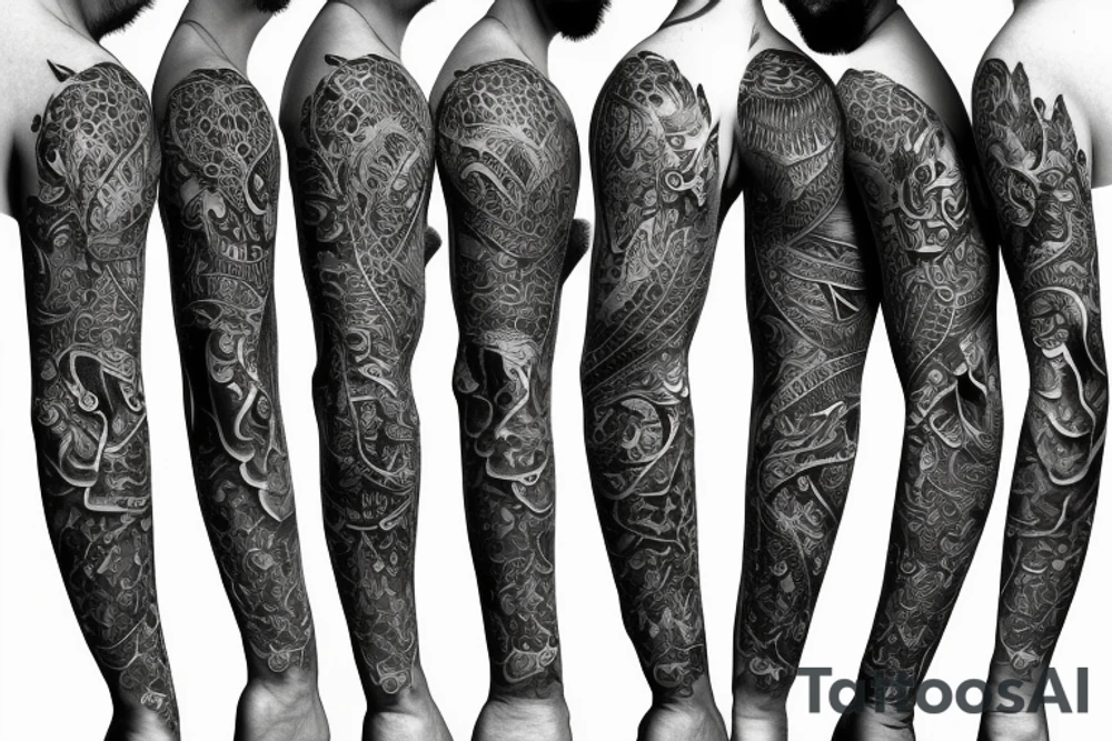 armor sleeve tattoo idea