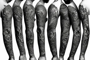 armor sleeve tattoo idea
