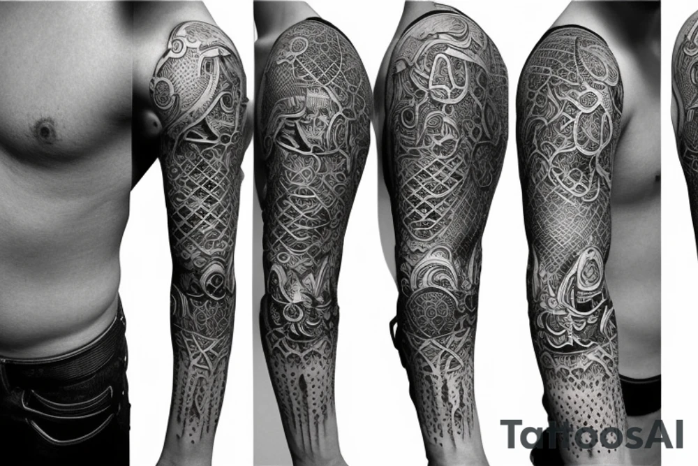 armor sleeve tattoo idea