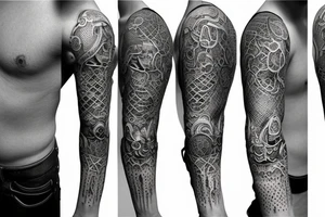 armor sleeve tattoo idea